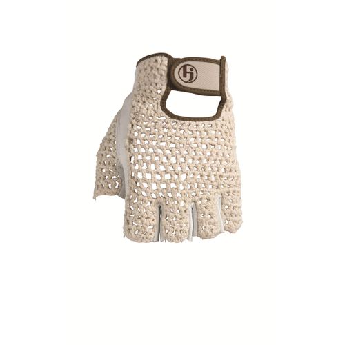HJ Glove Women's Snow White Original Half Finger Golf Glove, Large, Right Hand
