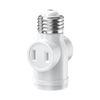 Aiwode E26 Base 1 Light Dual Socket E26 Socket + 2 Outlet E26 Conversion Adapter Conversion Socket Easy Installation, White 1 Pack