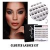Individual Lashes DIY 45 Cluster Lashes Natural Look C Curl Reusable Fluffy Soft False Eyelashes With Clear Glue Strong Hold 10-16MM