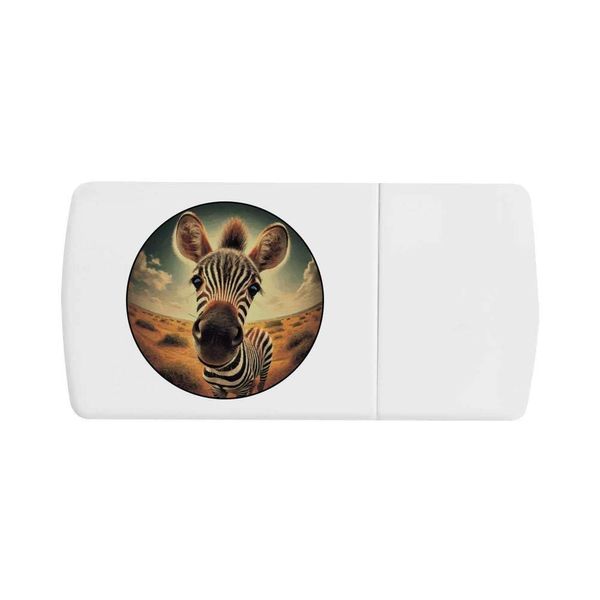 'Smiling Baby Zebra' Pill Box with Tablet Splitter (PI00033027)