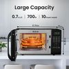 0.7 Cu Ft Microwave Countertop Small with Digital Display, 700 Watt Microwave Bl