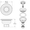 Elkay LKQS35 3-1/2" Basket Strainer - Ricotta