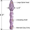 Glass Gem Kunzite 8.5" Textured Wand Massager