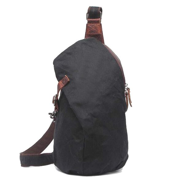 Lmagice Men's Sling Backpack Waxed Canvas Crossbody Bag Casual Daypacks