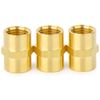 ChillWaves Brass Pipe Fitting, Hex Coupling 1/8" NPT Female x 1/8" NPT Female Thread Adapter(3-PACK)