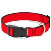 Buckle-Down PC-W11801-WM Red Plastic Clip Collar, Wide Medium/16-23"