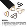 sourcing map Triangular Adjuster with Swivel Bracket D Ring Buckle, matte black