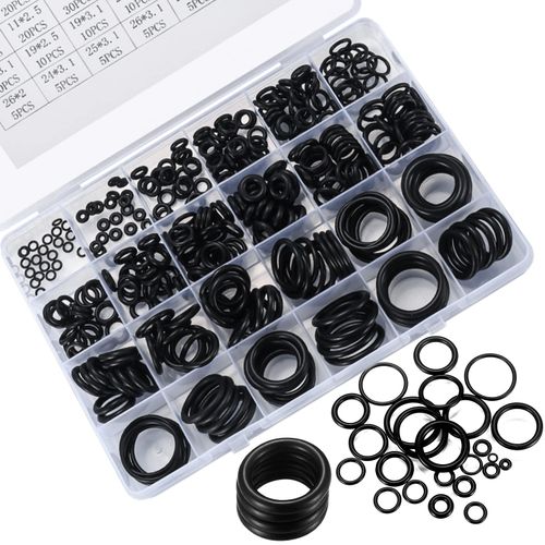 360 Pcs Rubber O-Ring Washer Gaskets Seal Assortment Kit, Kitchen Tap Washers Seals Spacers for Mixer Taps Electrical Hydraulic Plumbing Spacer Gasket Washers Seal O-Ring - 24 Sizes