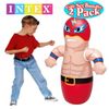 Intex 3D Bop Bag Blow Up Inflatable Boxer & Wrestler Gift Set Bundle - 2 Pack