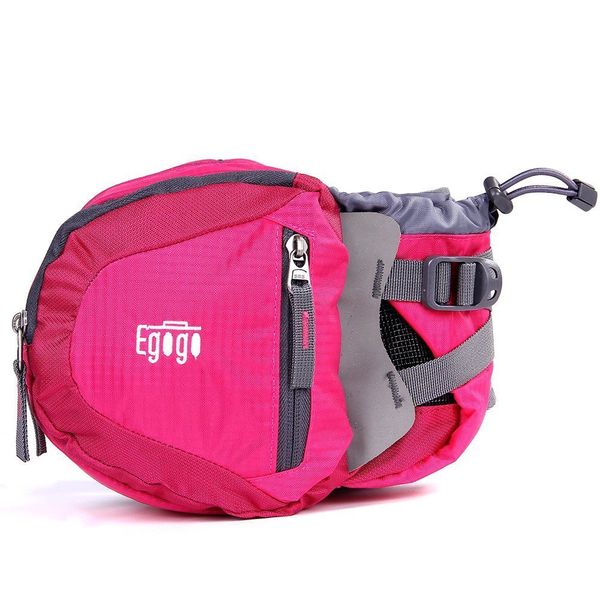 EGOGO Travel Sport Waist Pack Fanny Pack Bum Bag Hiking Bag with Water Bottle Holder S2209 (Rosy)