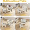 Kids Table and Chair Set Graffiti Table with Magnetic Multi-Function Block Table