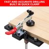 Metal Concealed Hinge Jig with Quick Clamp and Dust Vacuum Adapter Concealed Doo