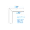 LightingWill 6-Pair 90 Degree Corner Connector,LED Channel Corner Connectors for V Shape LED Aluminium Profile,V02 Silver LED Diffuser