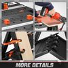 2-In-1 Portable Workbench Heavy-Duty Load Capacity Folding Table & Sawhorse