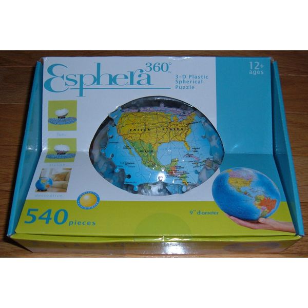 Warren Puzzle Esphera 360 9" 540 Pieces Plastic Globe by Mega Brands