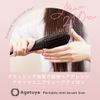 Agetsuya QS-17108-W Portable Mini Brush Iron, Overseas Compatible, Comb Iron, Hair Iron, White