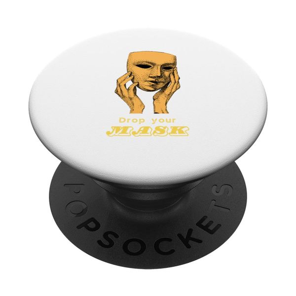 Drop unmasked face mask PopSockets Swappable PopGrip
