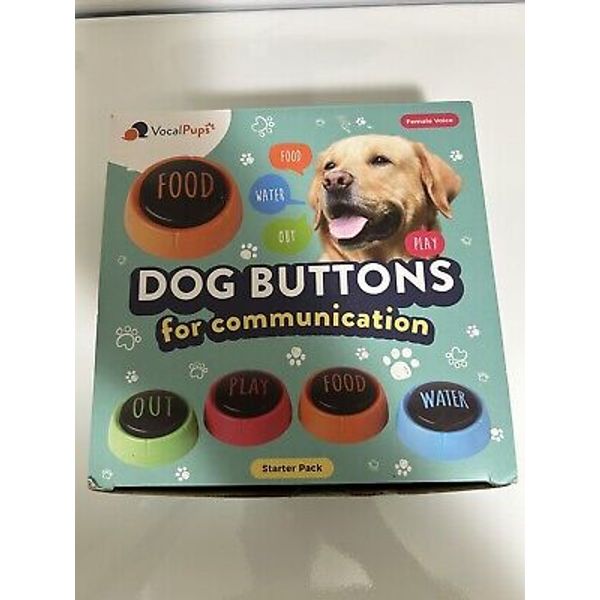 VocalPups Talking Buttons For Dogs Animals Male Voice Pet Learning Tool