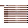 STABILO - Premium-Filzstift - Pen 68-10er Pack - siena