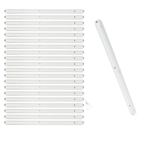 10 Pair Drawer Runners, 300mm Replacement Plastic Cabinet Sliders,White/Black Plastic Drawer Slides Kitchen Cupboard Drawer Rails for Kitchen Bedroom in Grooved Drawers (White)