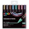 POSCA Stiftetui, PC-5M, Metallic-Farben, 8 Stück