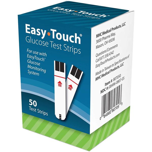 Case of 12 boxes of Easy Touch Glucose Test Strip - 50ct