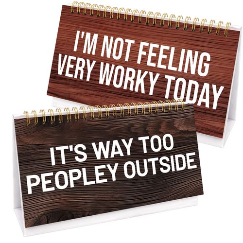 Funny Desk Signs Sarcastic 30 Flip Over Messages Humorous Desktop Supplies for Office Staff Coworker Colleague Gag Exchange Favors
