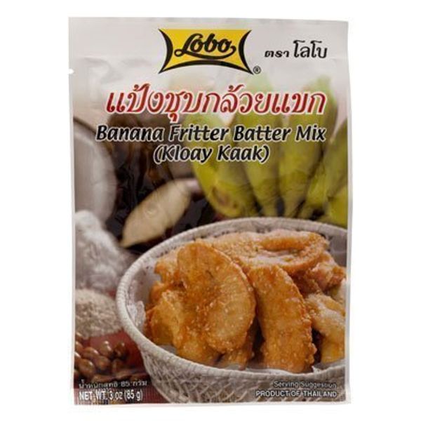 Lobo Banana Fritter Batter Mix Kloay Kaak 85g. (Pack of 3) by Lobo