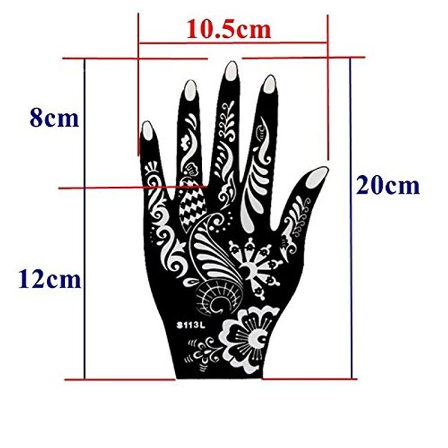 Henna Mehndi Stencils Temporary Tattoo Hand Glitter Template Body Art  Sticker