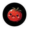 Vegane Tomate Kawaii Vegetarisches Gemüse PopSockets mit austauschbarem PopGrip
