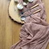 DUSTY ROSE 10 ft Cheesecloth EXTRA LONG TABLE RUNNER Cotton Wedding Linens