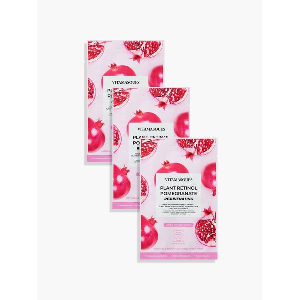 Vitamasques Pomegranate Retinol Face Sheet Mask 7 Pack