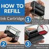 Basic Entered Self Inking Rubber Stamp (Red Ink) - Medium 2 Pack