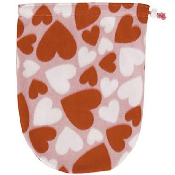 Cord Lock Style Hot Water Bottle Cover, Heart