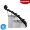 Curved Shower Rod in Matte Black 42 - 72 In.