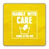 Shopagift Handle With Care - Rinse After Use 2 Pack Coasters - 9cm x 9cm