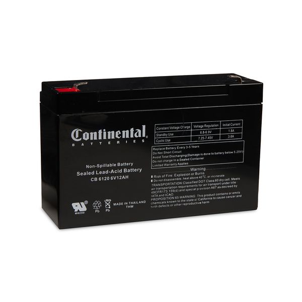 6 Volt 12 Amp Hour Sealed Lead Acid Battery