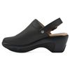 WHITE MOUNTAIN Women's Viewable Heeled Clog, Black/Pull Up, 9.5 W