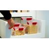 HAPI STUFF 3 Space Saving Airtight Food Storage Containers with Leakproof Clip Lock Lid (Yellow)