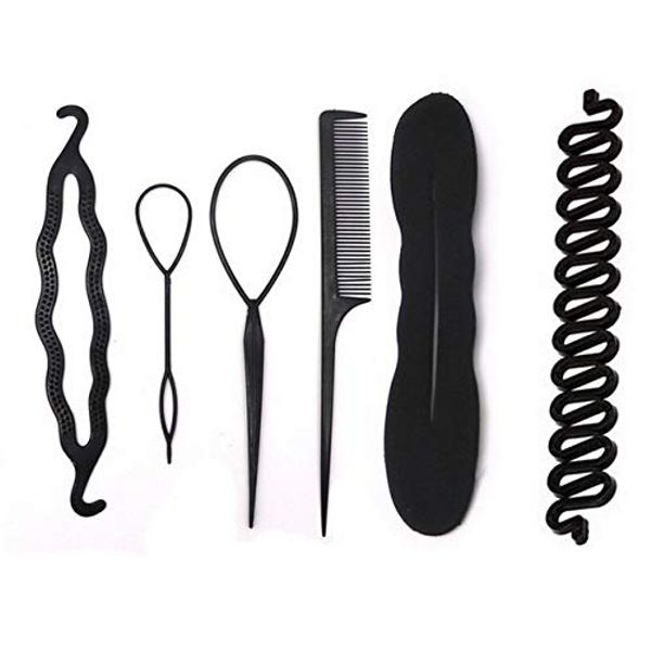 Hair Bun Maker, Hair Design Styling Tools Accessories DIY Hair Accessories Women Modelling Tool Kit Hairdress Kit Set Magic Simple Fast Spiral Braid Braiding Tool for Girls