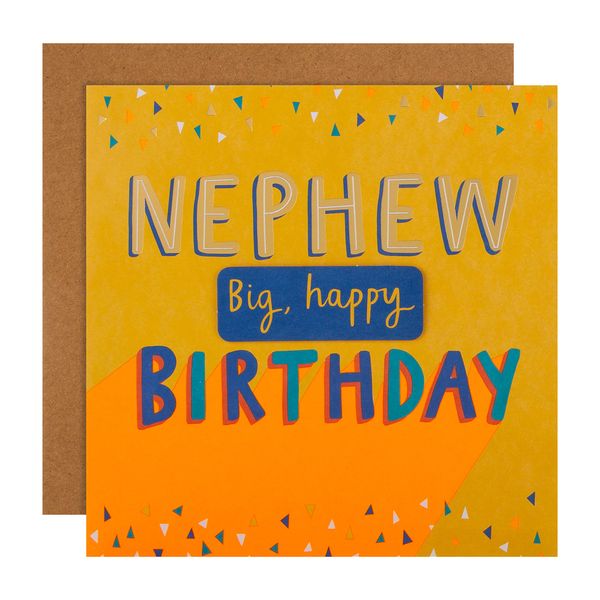 Hallmark Birthday Card for Nephew - Contemporary Text Based Design