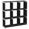 3 Tier Storage Cube Closet Organizer Shelf 9 Cube Cabinet Bookcase Storage Black