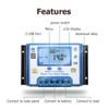 30A Solar Charge Controller 12V/24V Automatic Voltage Recognition Solar Panel Charging Discharge Regulator with Dual 5V USB Output Backlight LCD Display