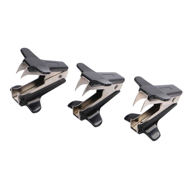 Eagle Staple Remover, Extra Wide Finger Grip, Steel Jaws,3-Pack, Black