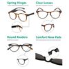 Eyekepper 4-Pack Round Full Coverage Ultrathin Flex Frame Reading Glasses Readers