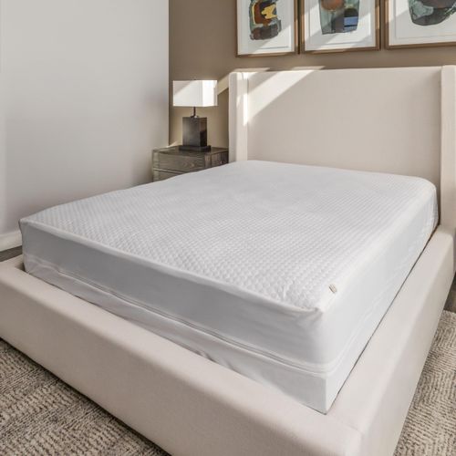 23 Threads X162 Series Soft Plush Waterproof Noiseless Mattress Encasement, Zippered Protector Cover, Washable, with Ctrl+Z Technology, 15 Inch Deep, TwinXL