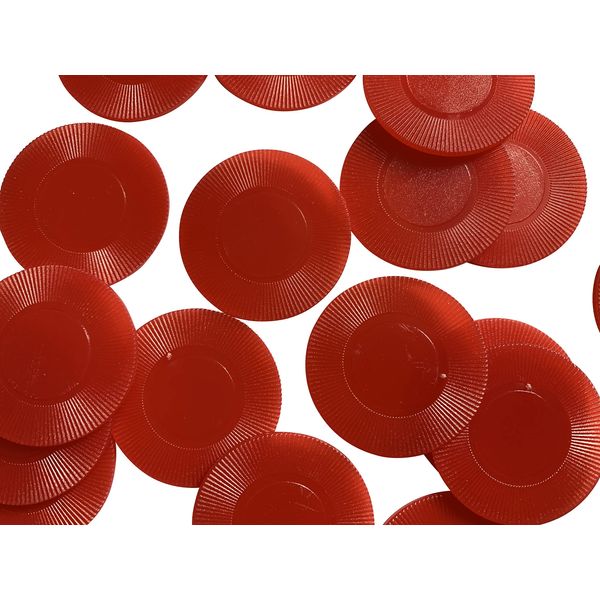 500 Thin Tokens/Drinking Counters Vouchers/Poker Chips - Approx 39mm (Red)