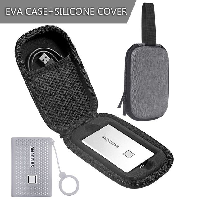 (CASE ONLY) Shockproof Carrying Case + Silicone Cover for Samsung T5/ T3  Portable Drives | ProCase
