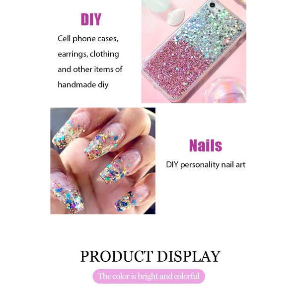 Vücut Glitter Jel, Yüz Parıltıları Vücut Jeli Sequins Pırıltılı Sıvı Göz Farı, Deniz Kızı Pullu Sıvı Holografik Glitter Jel, Yüz Saç Tırnakları için Tıknaz Parıltı (ALL)