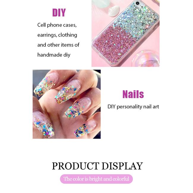 Vücut Glitter Jel, Yüz Parıltıları Vücut Jeli Sequins Pırıltılı Sıvı Göz Farı, Deniz Kızı Pullu Sıvı Holografik Glitter Jel, Yüz Saç Tırnakları için Tıknaz Parıltı (ALL)